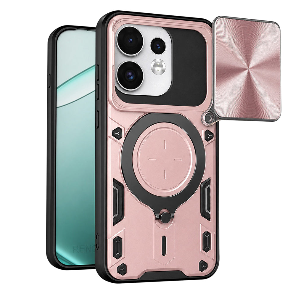 Coque pour Oppo Reno16 / Reno16 Pro, Techsuit, CamGuard Pro, Rose Doré