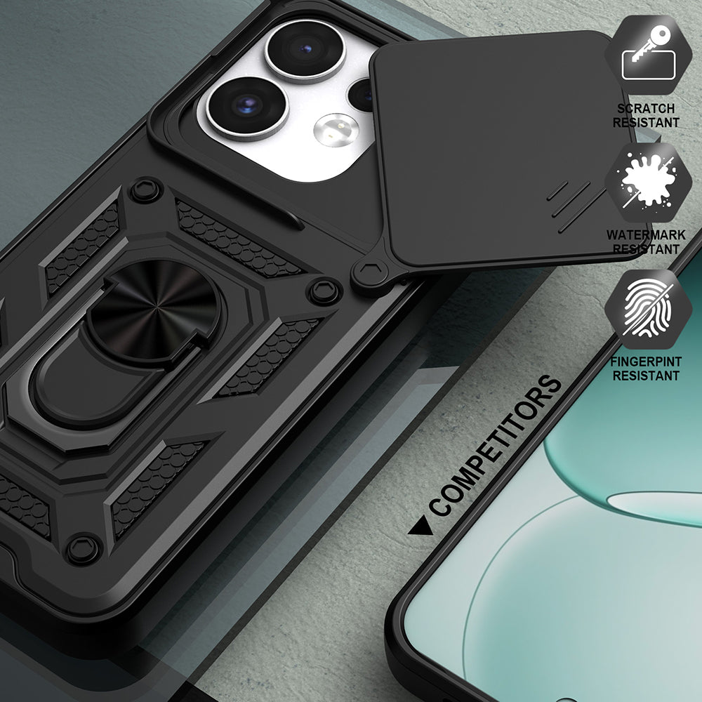 Hülle für Oppo Reno16 / Reno16 Pro, Techsuit, CamShield, Schwarz