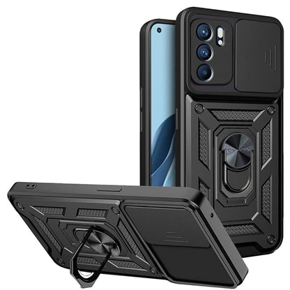 Hülle für Oppo Reno6 5G, Techsuit, CamShield, Schwarz