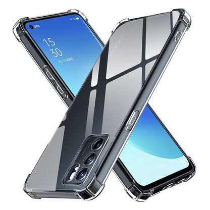 Hülle für Oppo Reno6 5G, Techsuit, stoßfest klar, transparent