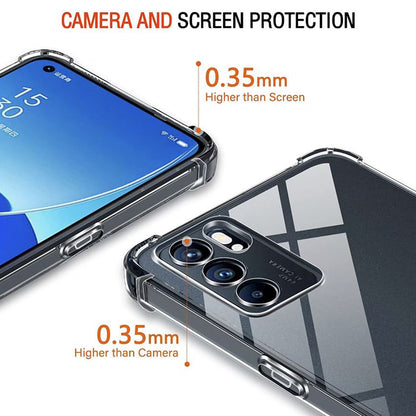 Hülle für Oppo Reno6 5G, Techsuit, stoßfest klar, transparent
