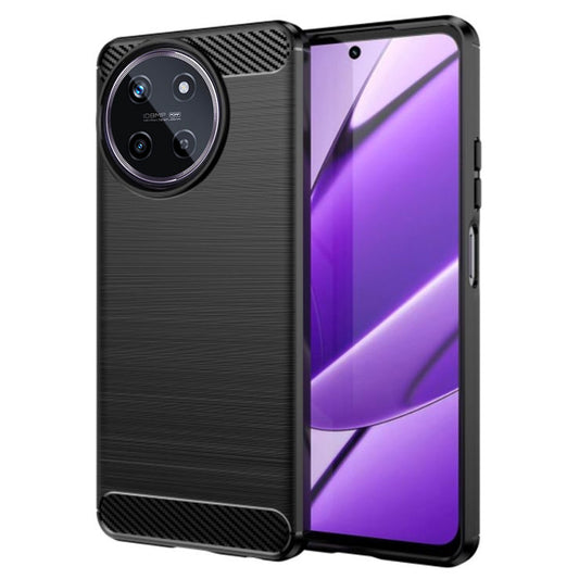 Hülle für Realme 11 4G, Techsuit, Carbon, Schwarz