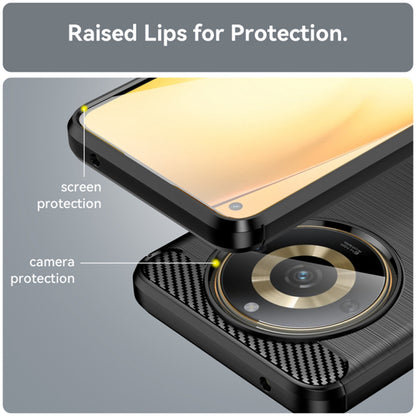 Hülle für Realme 11 4G, Techsuit, Carbon, Schwarz