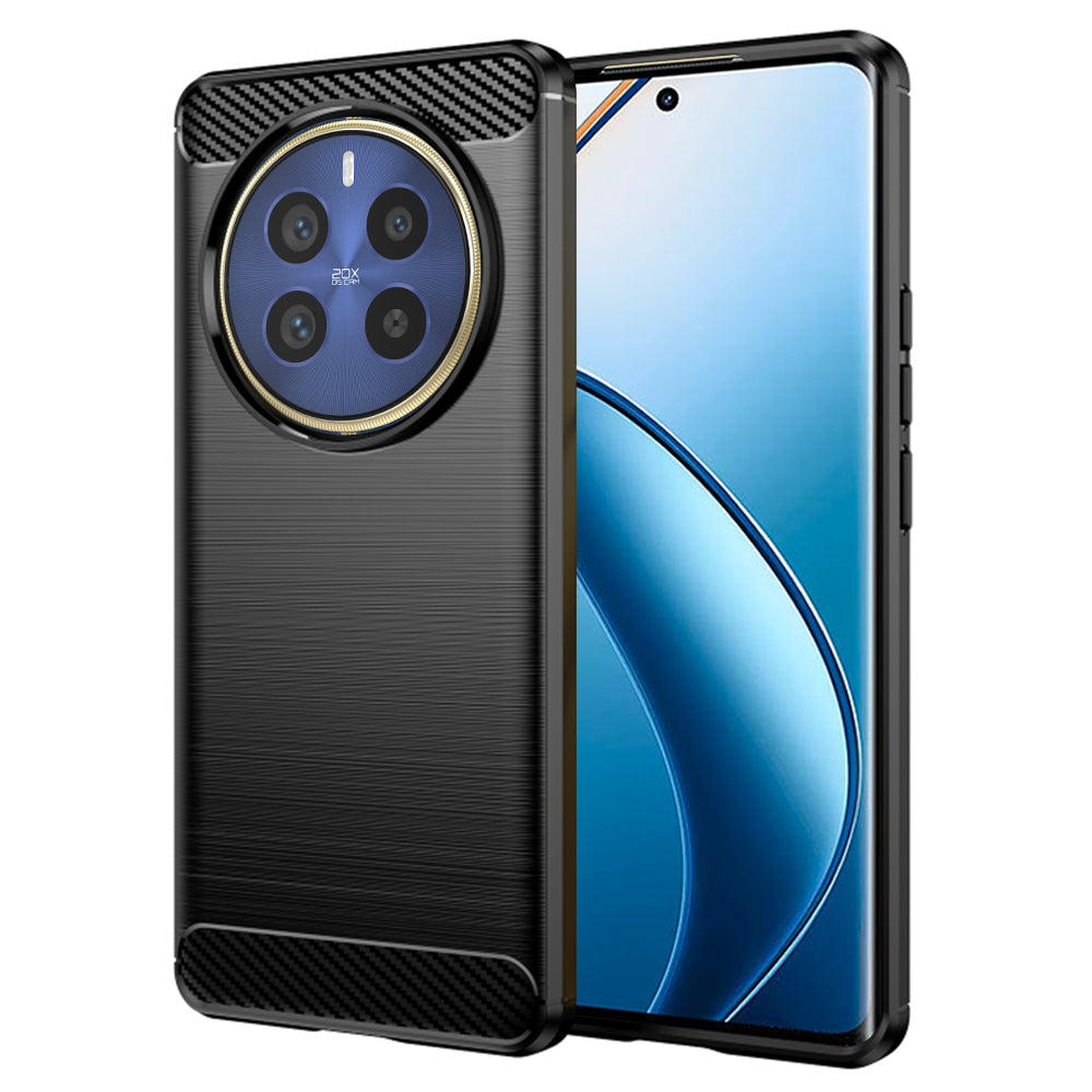 Hülle für Realme 12 Pro / 12 Pro+, Techsuit, Carbon, Schwarz