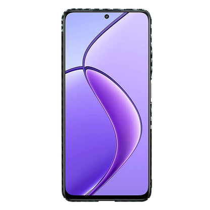 Hülle für Realme 12x / 12, Techsuit, Carbonite FiberShell, Schwarz Grau