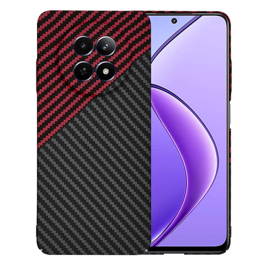 Hoesje voor Realme 12x / 12, Techsuit, Carbonite FiberShell, Zwart Rood