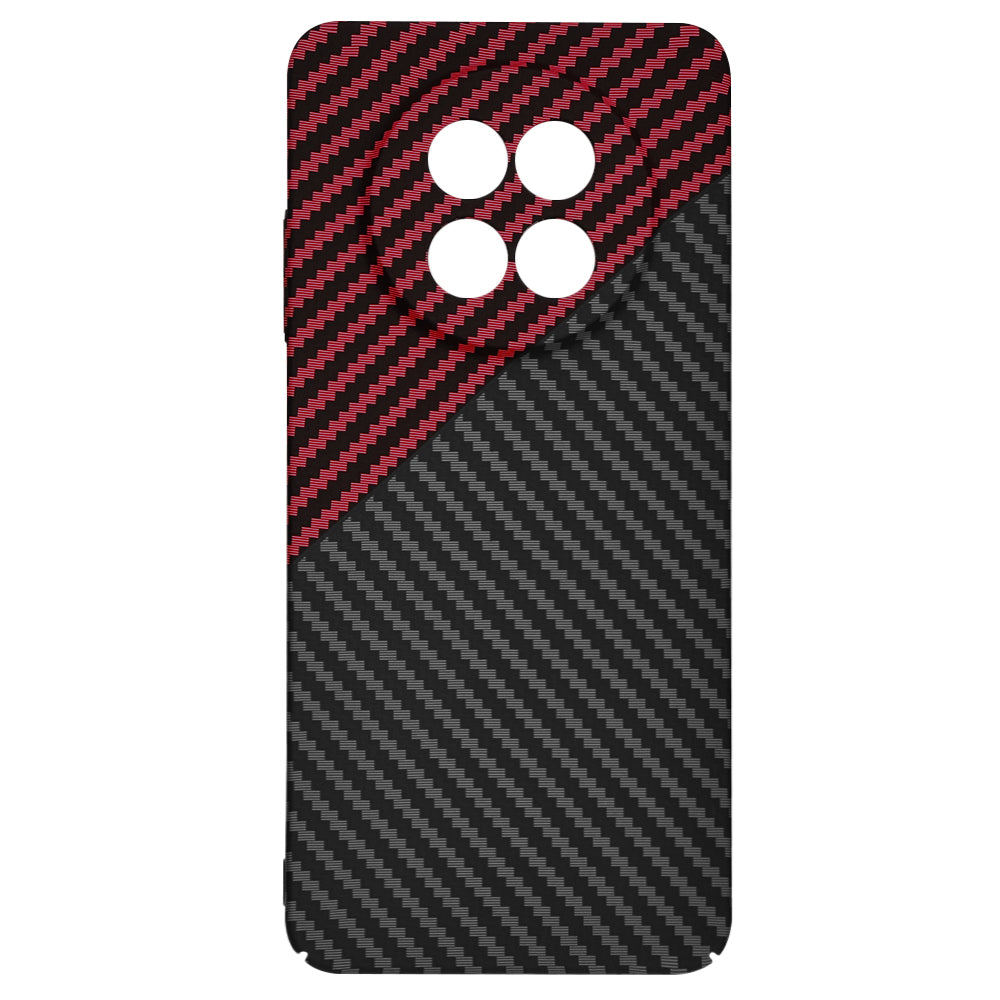 Hülle für Realme 12x / 12, Techsuit, Carbonite FiberShell, Schwarz Rot