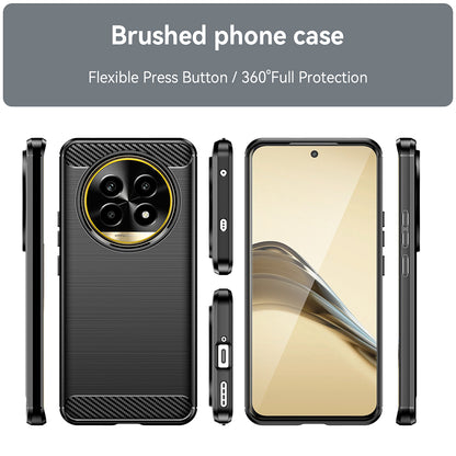 Coque pour Realme 13 Pro / 13 Pro+, Techsuit, Carbone, Noire