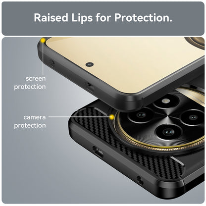 Coque pour Realme 13 Pro / 13 Pro+, Techsuit, Carbone, Noire