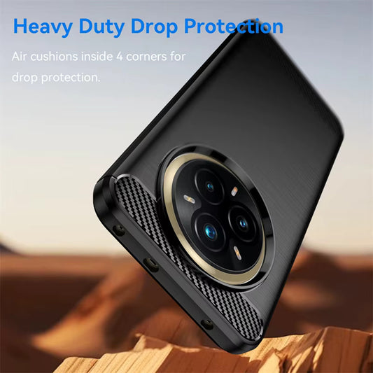 Hülle für Realme 14 Pro+, Techsuit, Carbon, Schwarz