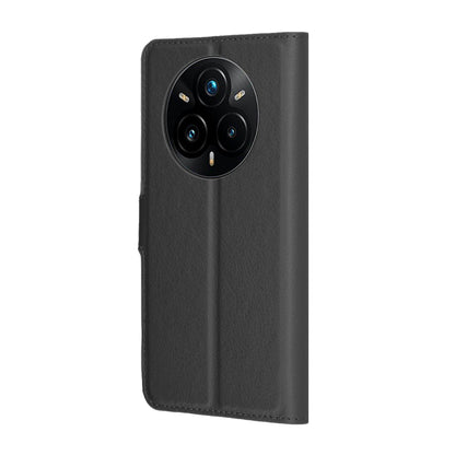 Coque pour Realme 14 Pro+, Techsuit, Leather Folio, Noire