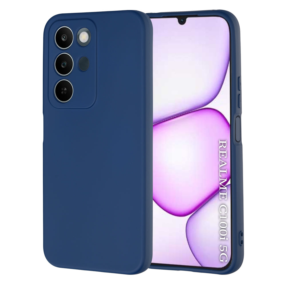 Coque pour Realme C100 5G, Techsuit, SoftFlex, Bleu marine