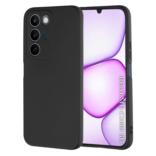 Hoesje voor Realme C100 5G, Techsuit, SoftFlex, Zwart