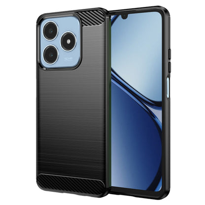 Hülle für Realme C63 / C61, Techsuit, Carbon, Schwarz
