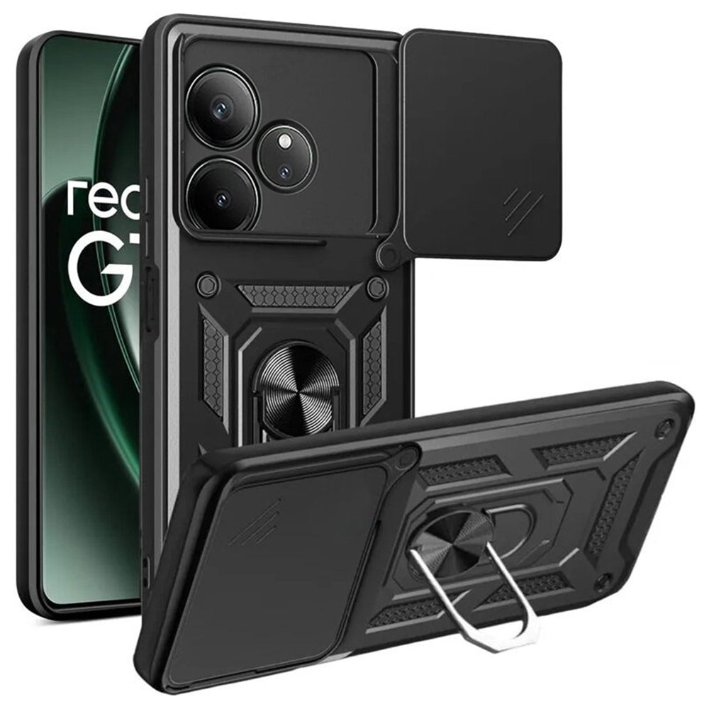 Coque pour Realme GT 6T / GT 6, Techsuit, CamShield, Noire
