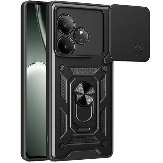 Coque pour Realme GT 6T / GT 6, Techsuit, CamShield, Noire