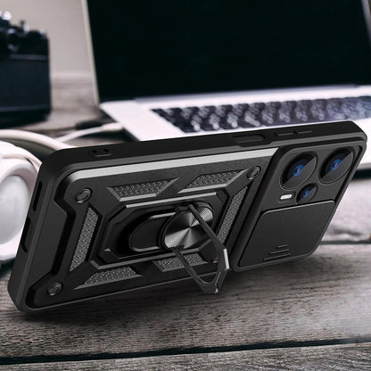 Coque pour Realme GT 6T / GT 6, Techsuit, CamShield, Noire