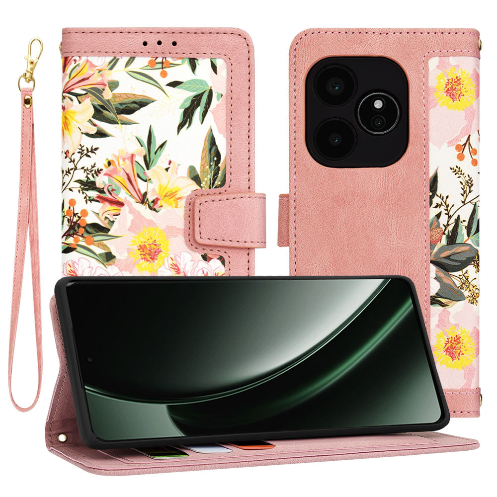 Coque pour Realme GT 6T / GT 6, Techsuit, FlipCraft, Rose