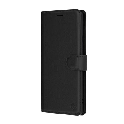 Coque pour Realme GT 6T / GT 6, Techsuit, Leather Folio, Noire