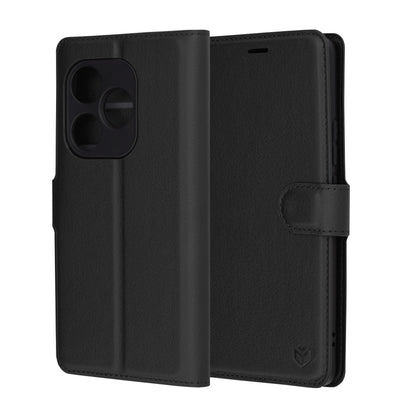 Coque pour Realme GT 6T / GT 6, Techsuit, Leather Folio, Noire