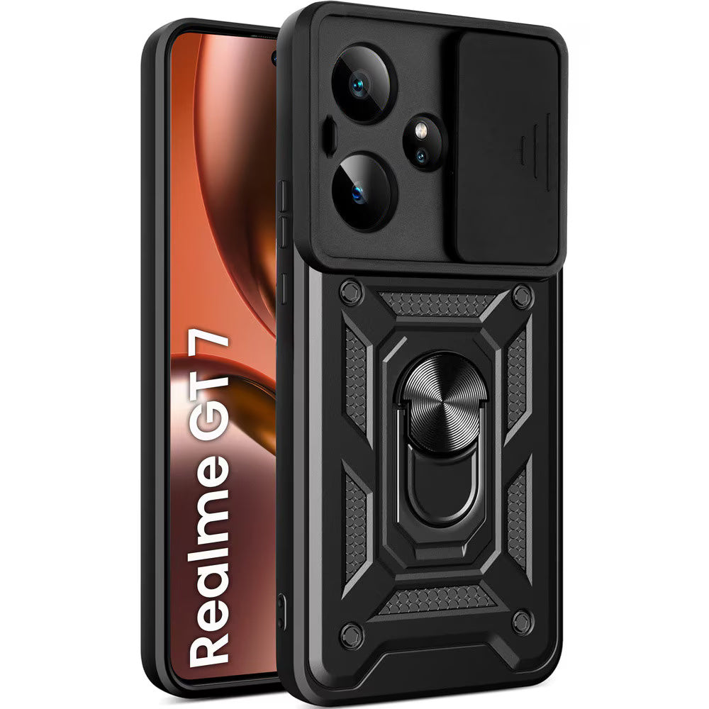 Hoes voor Realme GT 7, Techsuit, CamShield, Zwart