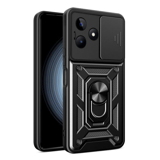 Hoes voor Realme Note 50 / C51, Techsuit, CamShield, Zwart