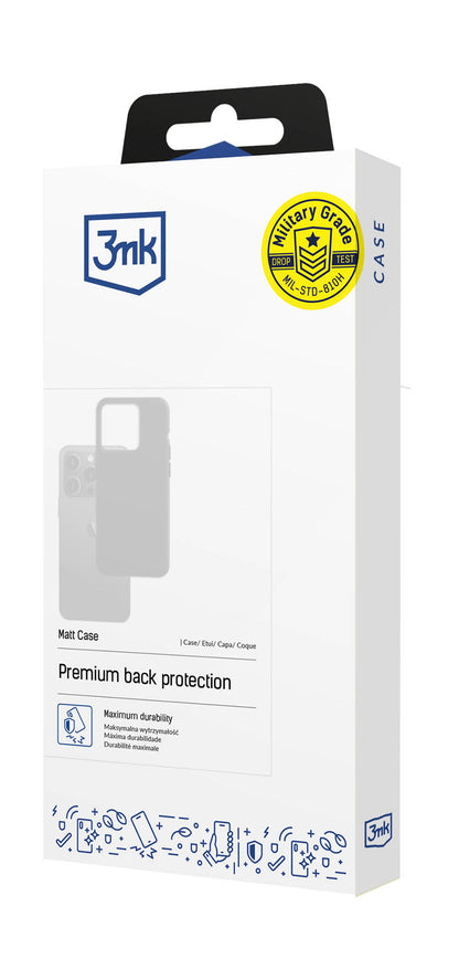 Étui pour Samsung Galaxy A16 5G A166 / A16 4G A165, 3MK, Noir Mat