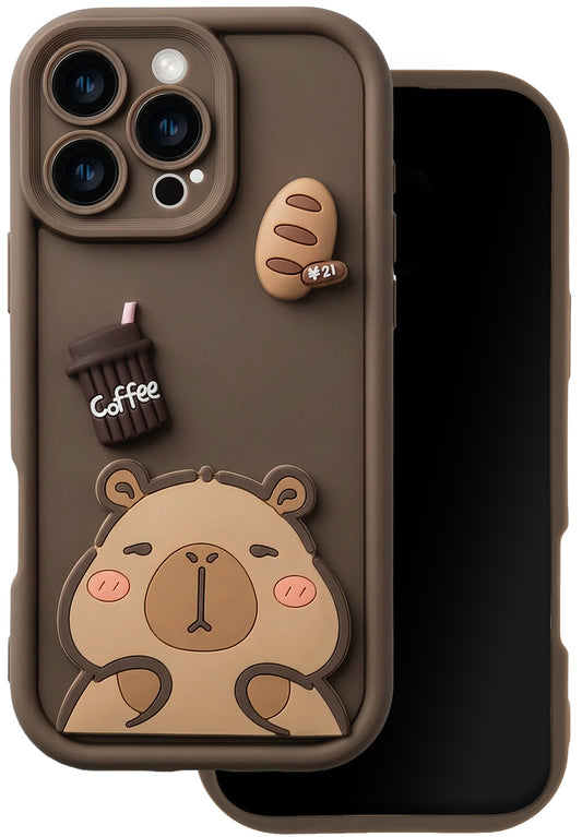 Hülle für Samsung Galaxy S26 S942, OEM, Ultra Trendy 3D Capybara, Braun