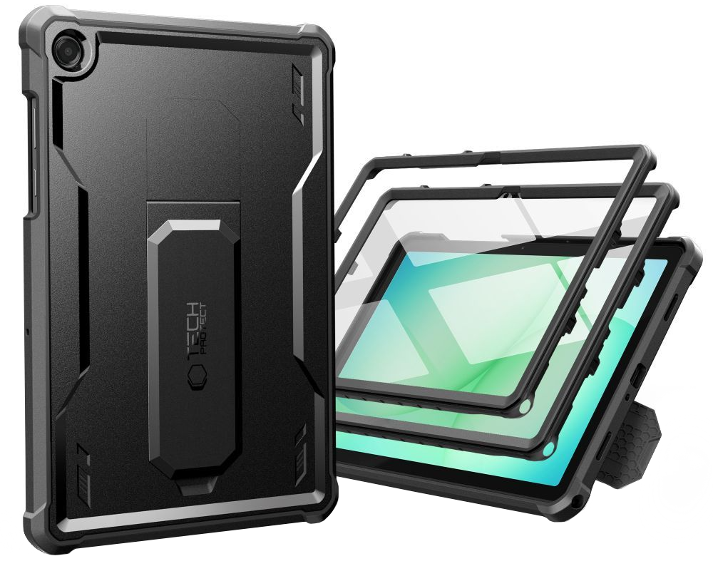 Étui pour Samsung Galaxy Tab A11+ / Tab A9+, Tech-Protect, Kevlar Pro, Noir