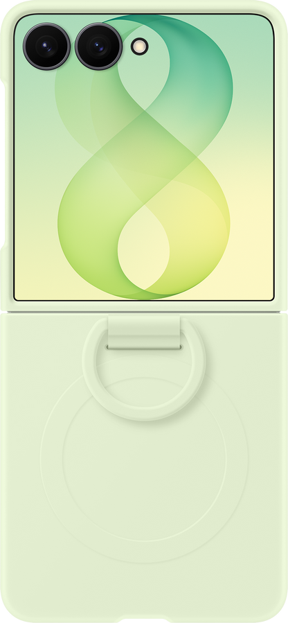 Hülle für Samsung Galaxy Z Flip8 F776, Silikonring Magnet, Grün EF-EF776CGEGWW
