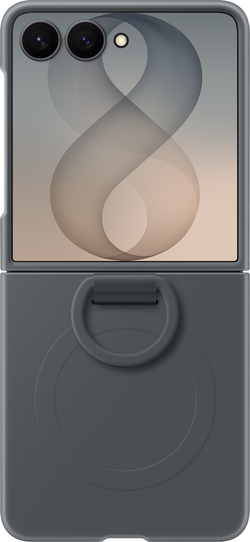 Hülle für Samsung Galaxy Z Flip8 F776, Silicone Ring Magnet, Schwarz EF-EF776CBEGWW