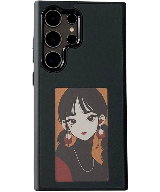 Hülle für Samsung Galaxy S24 Ultra S928, OEM, Display mit individuellem E-Ink, Schwarz