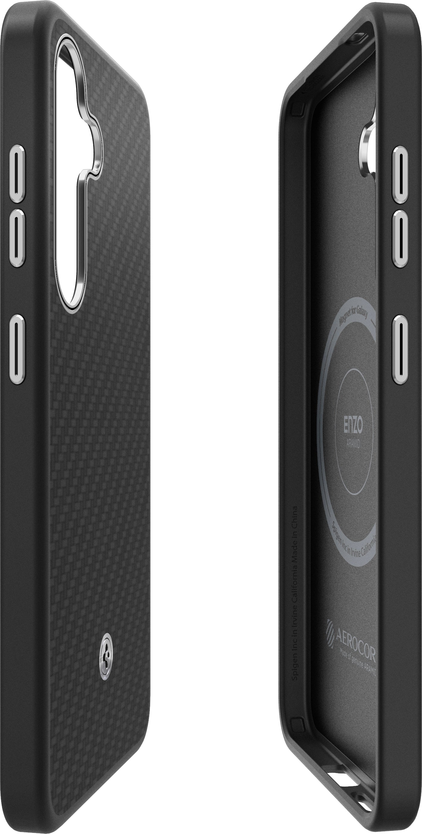 Hülle für Samsung Galaxy S25+ S936, Spigen Enzo Aramid Magnet, Schwarz GP-FPS936PGABW