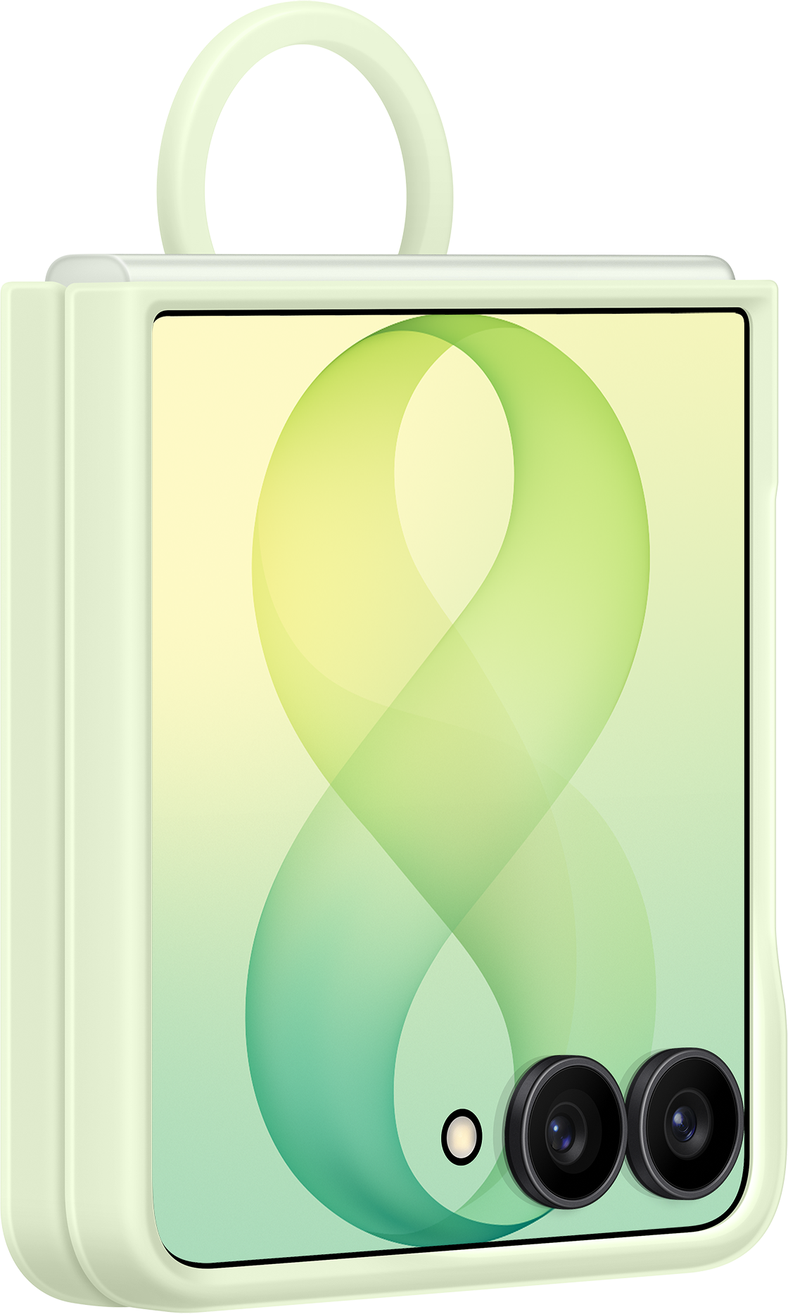 Hülle für Samsung Galaxy Z Flip8 F776, Silikonring Magnet, Grün EF-EF776CGEGWW