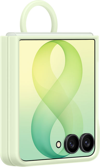 Hülle für Samsung Galaxy Z Flip8 F776, Silikonring Magnet, Grün EF-EF776CGEGWW
