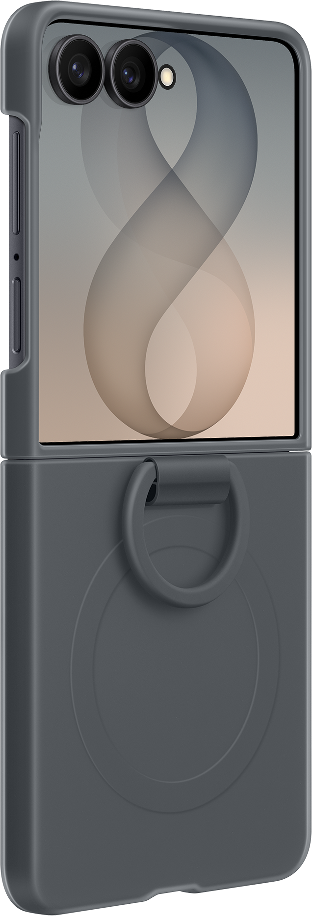 Hülle für Samsung Galaxy Z Flip8 F776, Silicone Ring Magnet, Schwarz EF-EF776CBEGWW