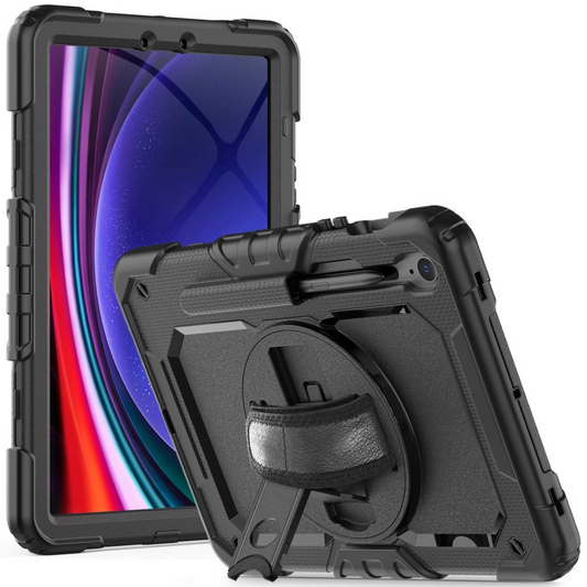 Coque pour Samsung Galaxy Tab S10 Lite / Tab S10 FE / Tab S9 FE / Tab S9, Tech-Protect, Solid360, Noire