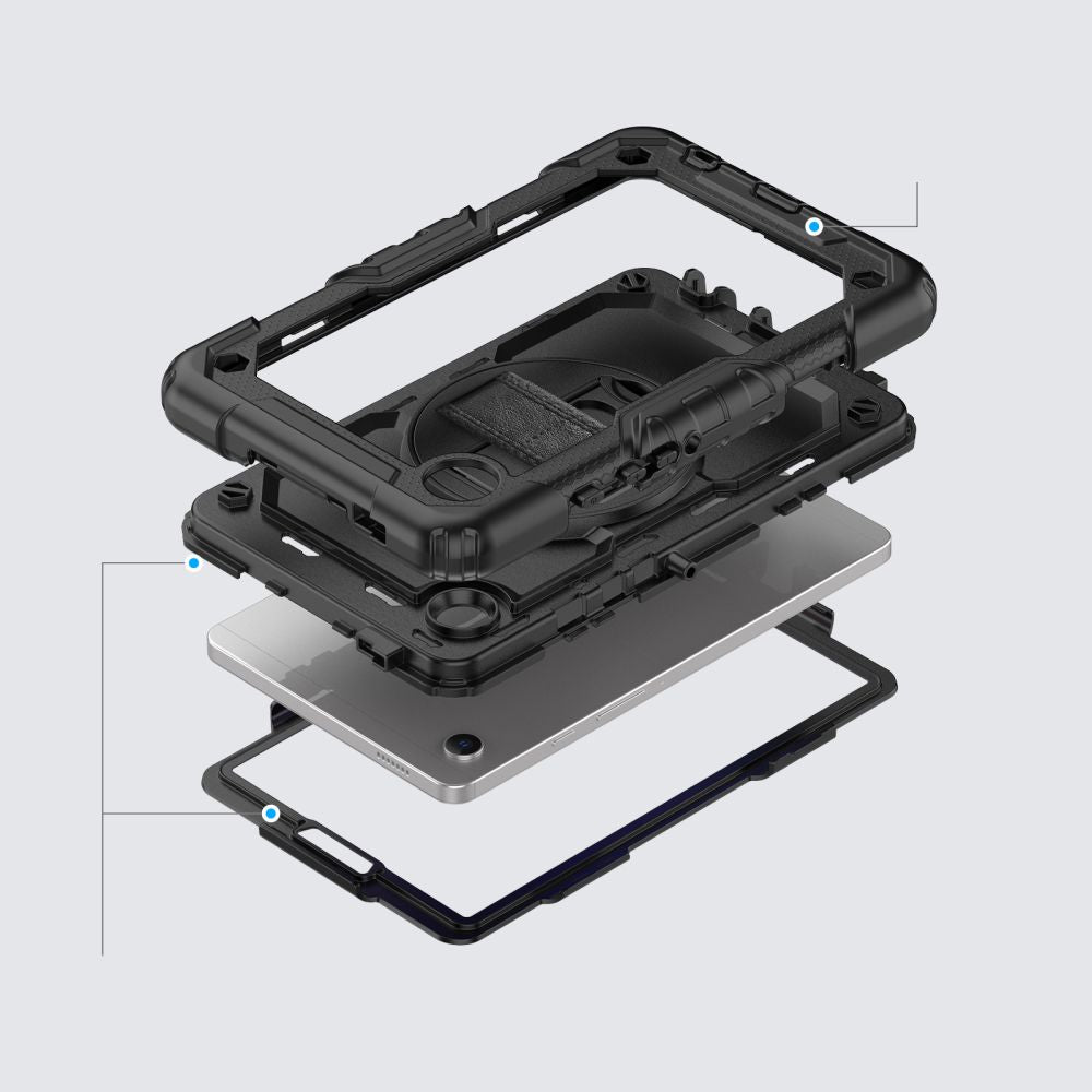 Case for Samsung Galaxy Tab A11 / Tab A9, Tech-Protect, Solid360, Black