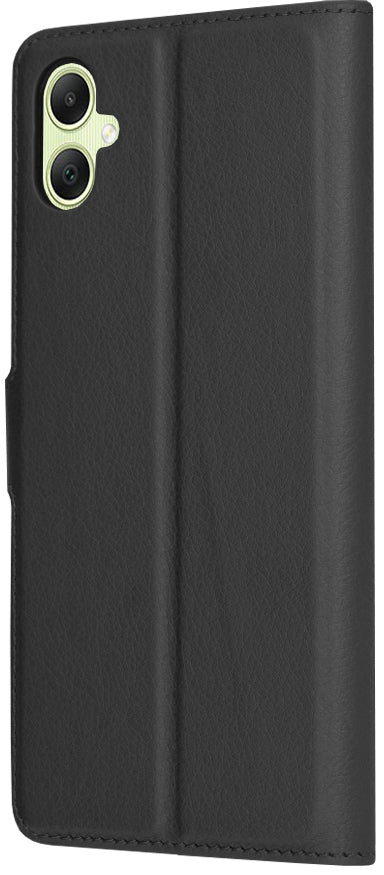 Hülle für Samsung Galaxy A05 A055, Techsuit, Leder-Folio, Schwarz