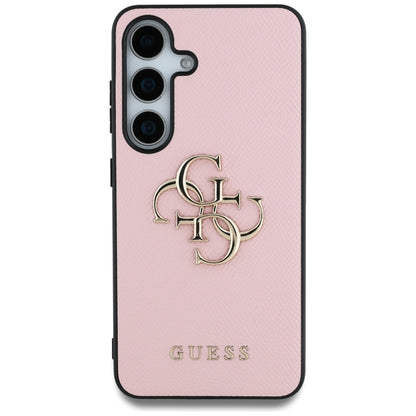 Hoesje voor Samsung Galaxy S25+ S936, Guess, 4G Grained Big and Classic Logo, Roze, Opnieuw verzegeld