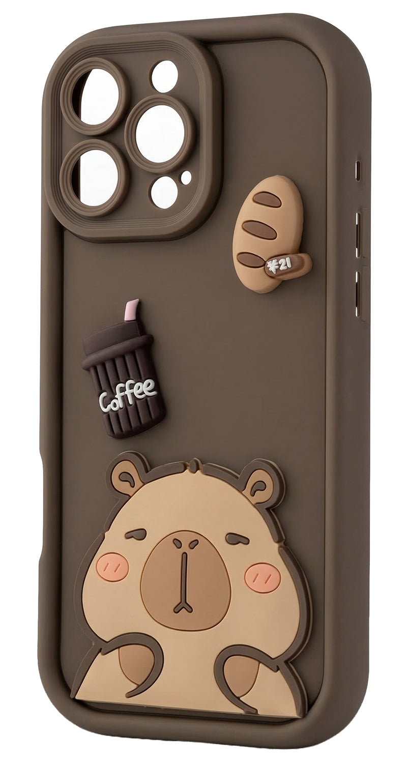 Coque pour Samsung Galaxy S26 Ultra S948, OEM, Ultra Trendy 3D Capybara, Marron