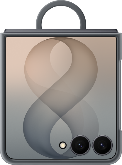 Hülle für Samsung Galaxy Z Flip8 F776, Silicone Ring Magnet, Schwarz EF-EF776CBEGWW