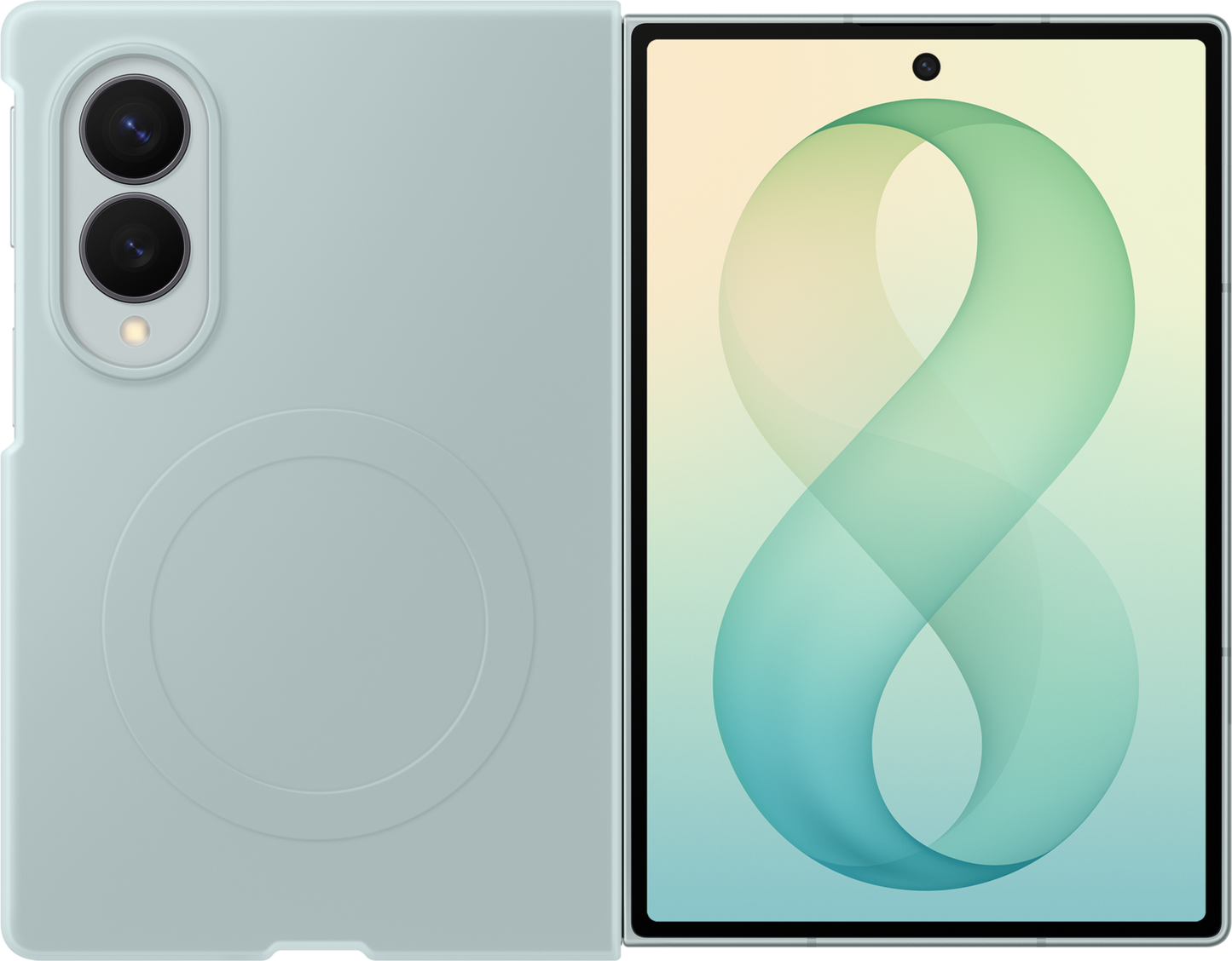 Hülle für Samsung Galaxy Z Fold8 F971, Silicone Magnet Case, Grün EF-EF971CGEGWW