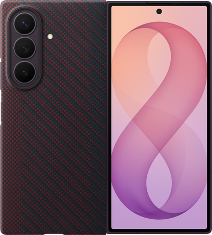 Coque pour Samsung Galaxy Z Fold8 Ultra F976, Carbon Magnet Case, Rouge EF-KF976SREGWW