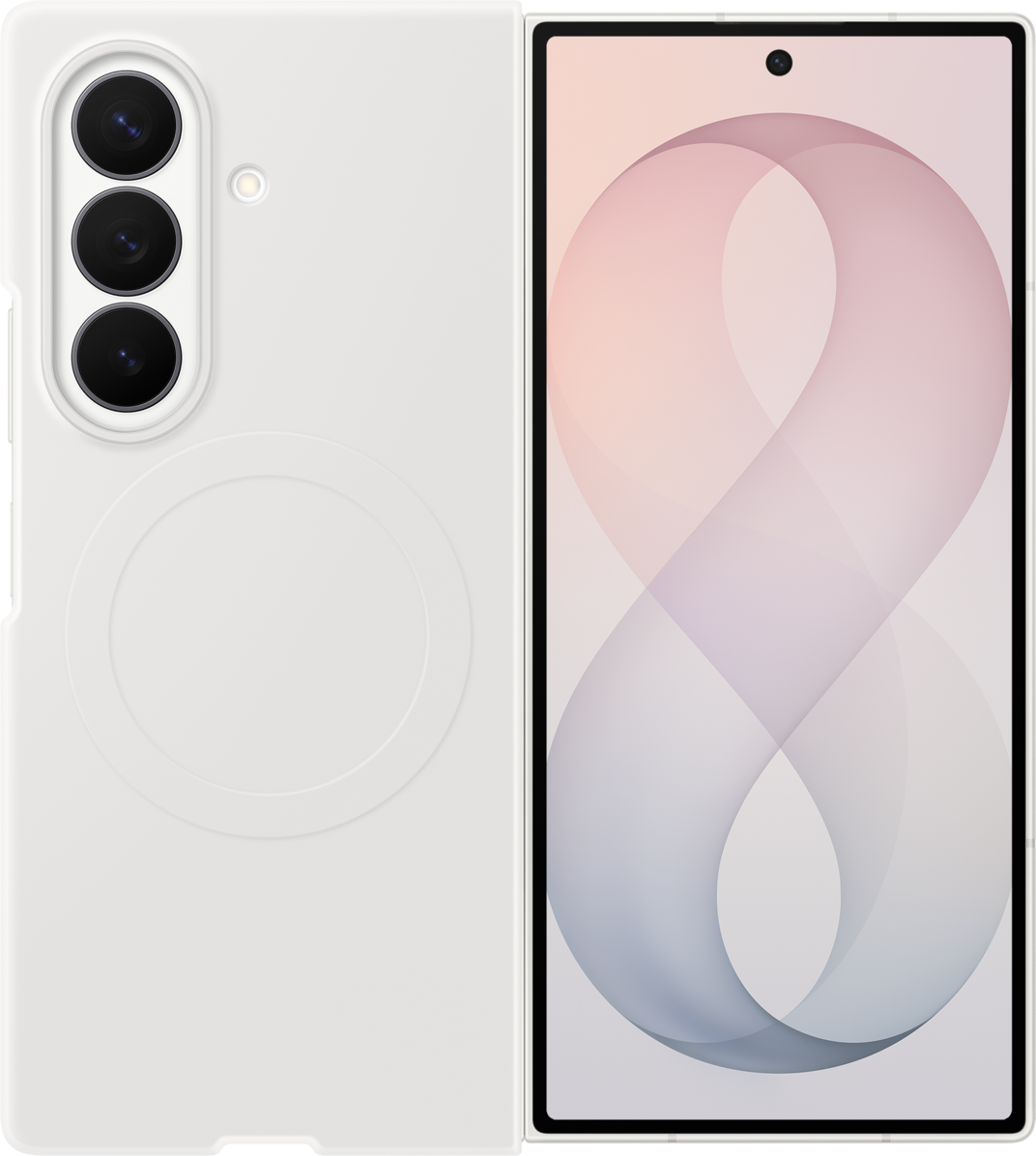 Coque pour Samsung Galaxy Z Fold8 Ultra F976, Silicone Magnet Case, Blanche EF-EF976CWEGWW