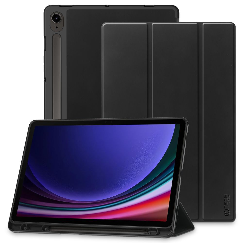 Beschermhoes voor Samsung Galaxy Tab S9 FE, Tech-Protect, SC PEN, zwart 