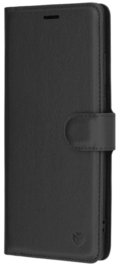 Hülle für Samsung Galaxy A56 A566, Techsuit, Leder-Folio, Schwarz