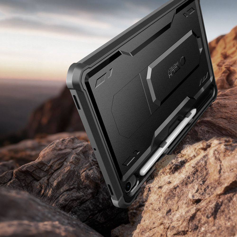 Hülle für Samsung Galaxy Tab S10 Lite / Tab S10 FE / Tab S9, Tech-Protect, Kevlar Pro, Schwarz