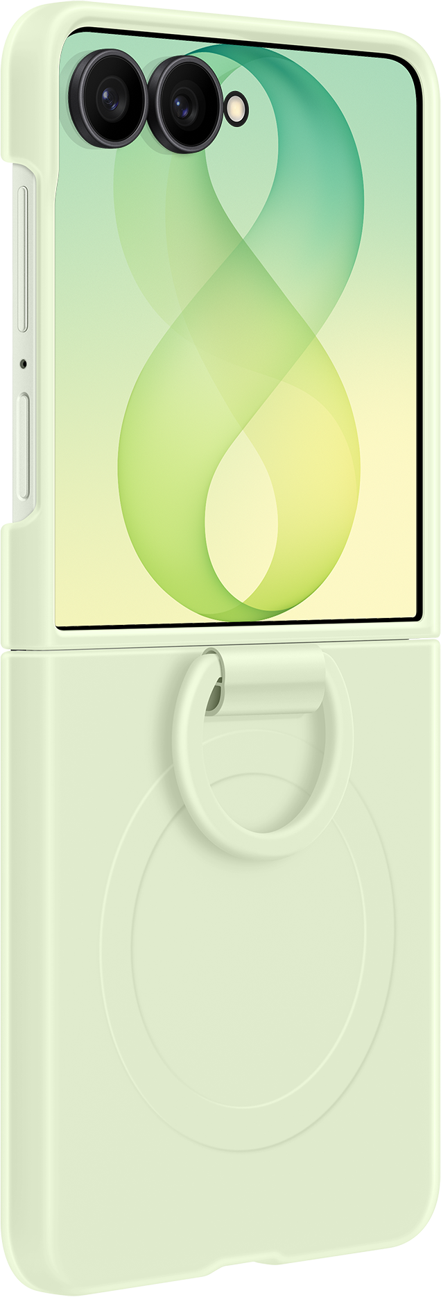 Hülle für Samsung Galaxy Z Flip8 F776, Silikonring Magnet, Grün EF-EF776CGEGWW