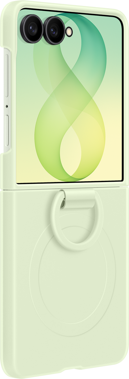 Hülle für Samsung Galaxy Z Flip8 F776, Silikonring Magnet, Grün EF-EF776CGEGWW